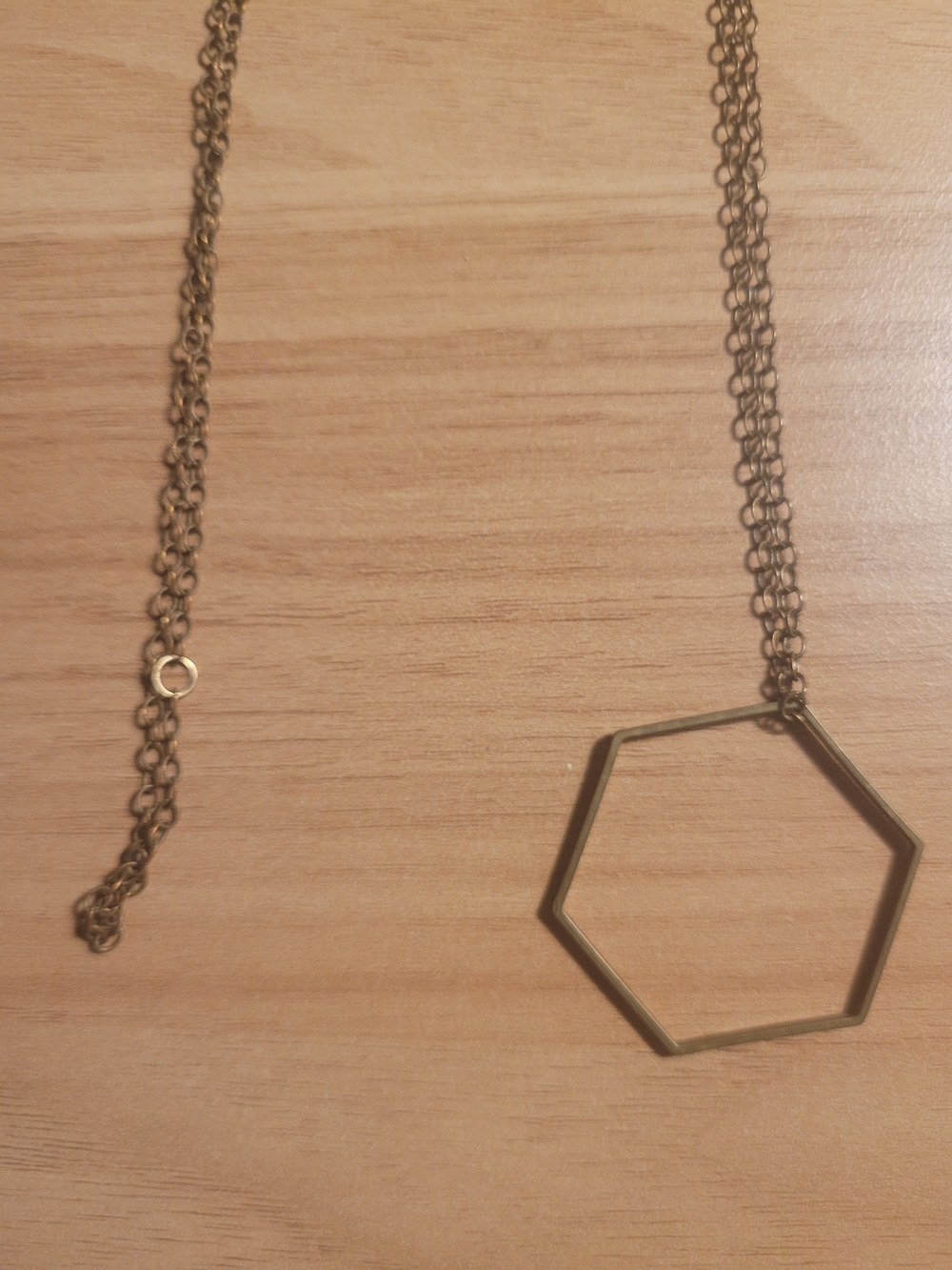 Minimalist Hexagon Pendant Necklace